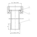 OEM &amp; ODM Qualidade Brass Forged água Meter Nipple (AV9090)